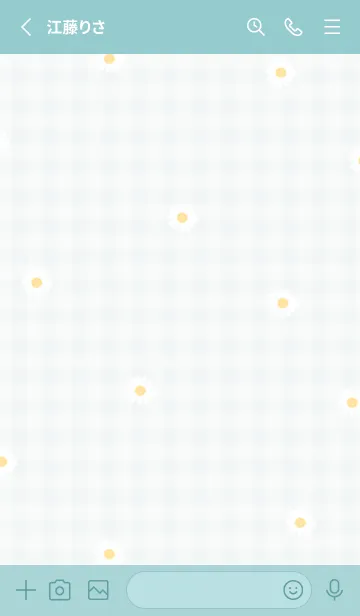 [LINE着せ替え] bluegreen♡デイジーとチェック06_1の画像2