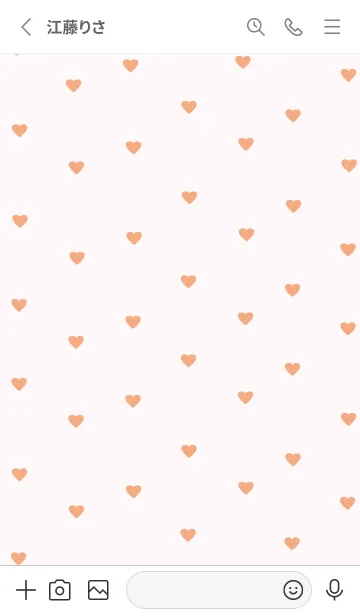[LINE着せ替え] pattern_heart (apricot)の画像2