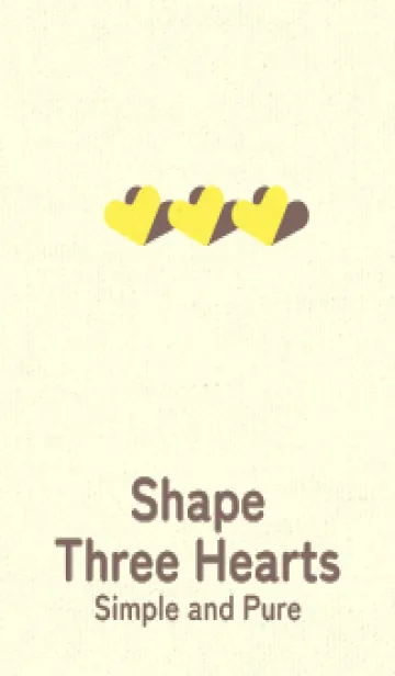 [LINE着せ替え] 3つのハート型の着せかえ レモンイエローの画像1