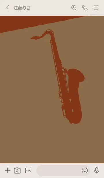 [LINE着せ替え] Saxophone CLR ブリックレッドの画像2
