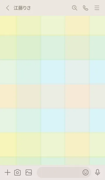 [LINE着せ替え] チェック柄 くすみカラー2の画像2