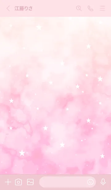 [LINE着せ替え] STARRY SKY -PINK WHITE-の画像2