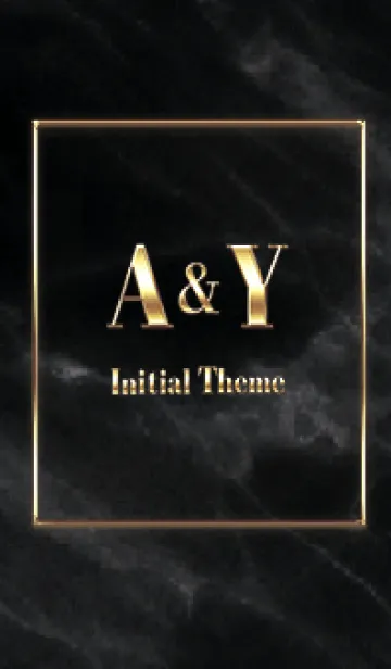 [LINE着せ替え] 【 A&Y 】Initial Theme Gold - ブラックの画像1