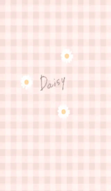 [LINE着せ替え] babypink♡デイジーとチェック09_1の画像1