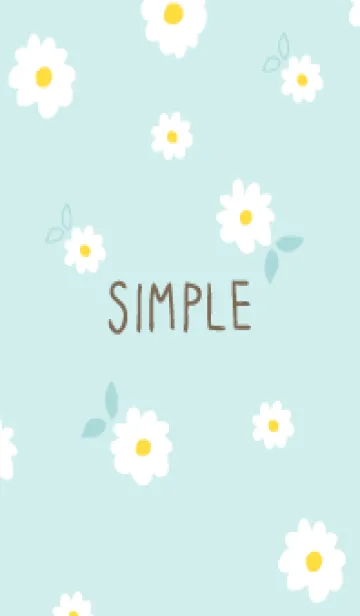 [LINE着せ替え] 白い花と時々はっぱの画像1