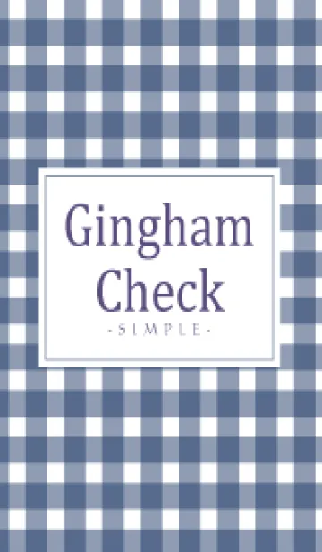 [LINE着せ替え] Gingham Check Navy - SIMPLE 22の画像1