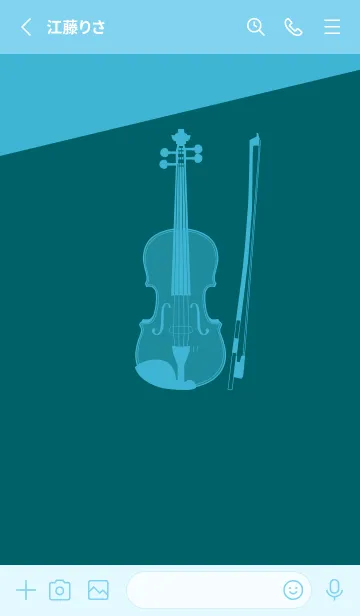 [LINE着せ替え] Violin CLR ディープティールグリーンの画像2