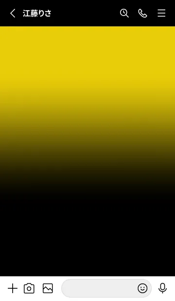 [LINE着せ替え] Black & Deep Yellow Theme V.5 (JP)の画像2