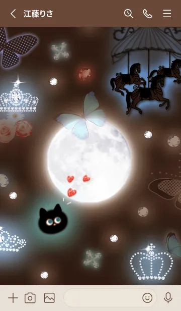 [LINE着せ替え] brown♡黒猫ダンス03_1の画像2