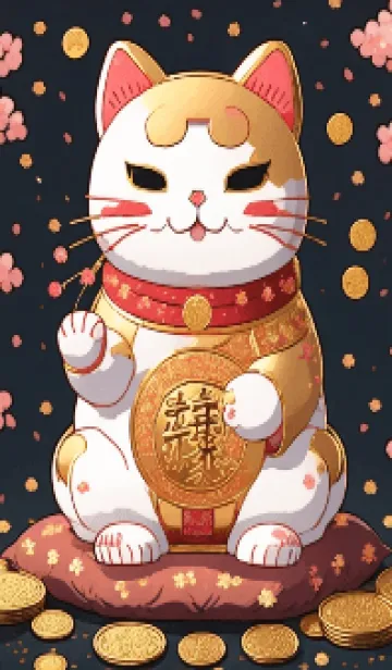 [LINE着せ替え] 金運猫たちの画像1