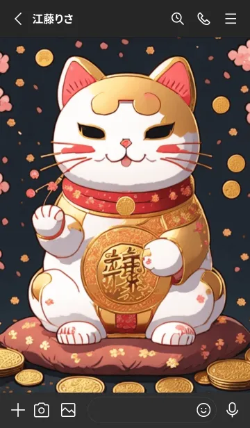 [LINE着せ替え] 金運猫たちの画像2