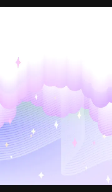 [LINE着せ替え] 冬の空とオーロラ 黒色の画像1