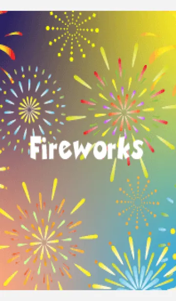 [LINE着せ替え] 華やかな花火 白の画像1