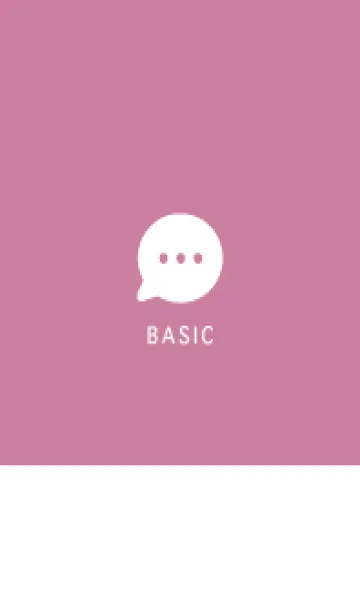 [LINE着せ替え] Simple&Basic ローズピンク&ホワイトの画像1