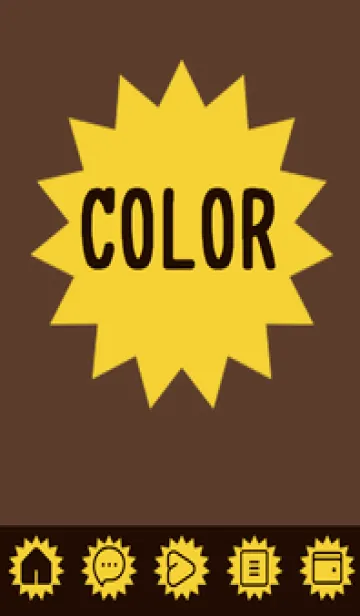 [LINE着せ替え] brown color H36の画像1