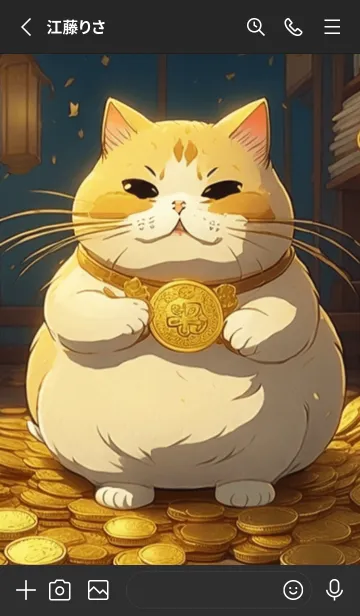 [LINE着せ替え] 招き猫小銭と金運の画像2