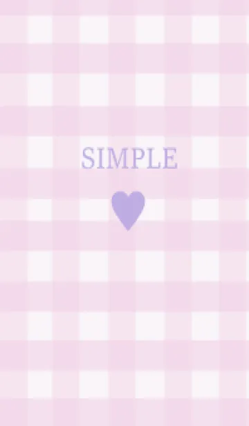 [LINE着せ替え] 大人のシンプルハート=check purplepink=の画像1