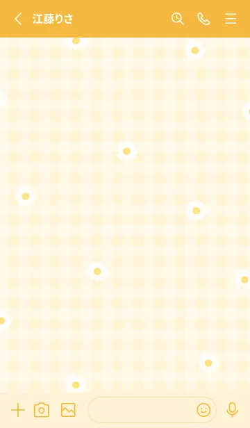 [LINE着せ替え] yellow♡デイジーとチェック15_1の画像2