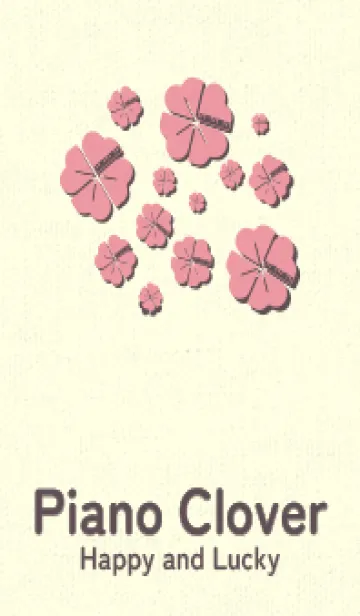 [LINE着せ替え] Piano clover ローズピンクの画像1