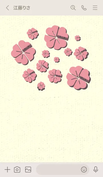 [LINE着せ替え] Piano clover ローズピンクの画像2