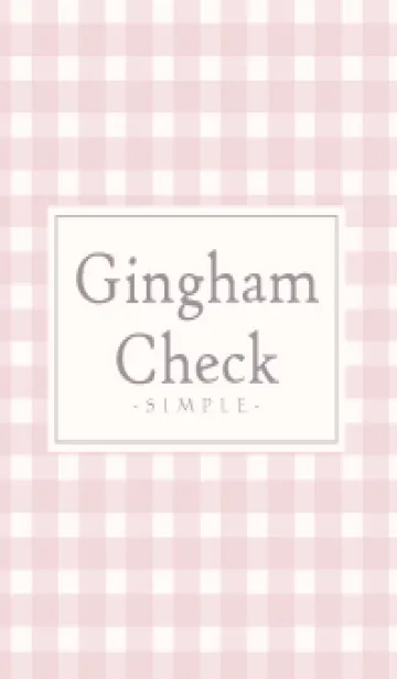 [LINE着せ替え] Gingham Check Natural Pink - SIMPLE 22の画像1