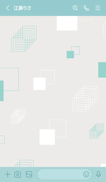 [LINE着せ替え] くすみカラーな四角2の画像2