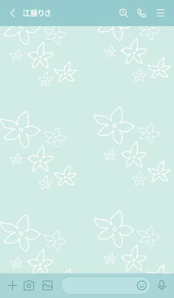 [LINE着せ替え] 白い線の小さい花4の画像2