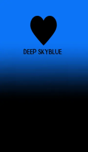 [LINE着せ替え] Black & Deep Sky Blue Theme V.5 (JP)の画像1