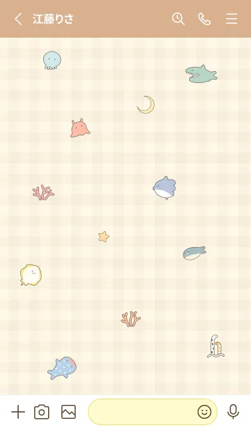 [LINE着せ替え] yellow♡魚のアイコン15_1の画像2