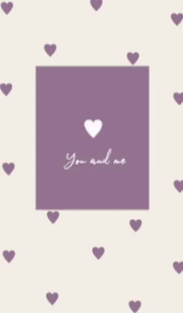 [LINE着せ替え] pattern_heart (purple beige)の画像1