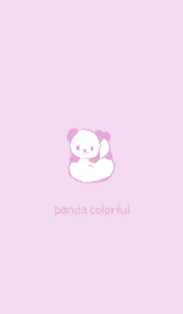 [LINE着せ替え] Panda colorful -- Light pinkの画像1