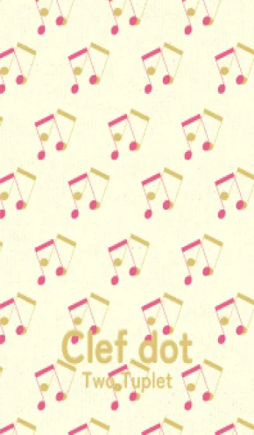 [LINE着せ替え] 2連符柄  ローズレッドの画像1