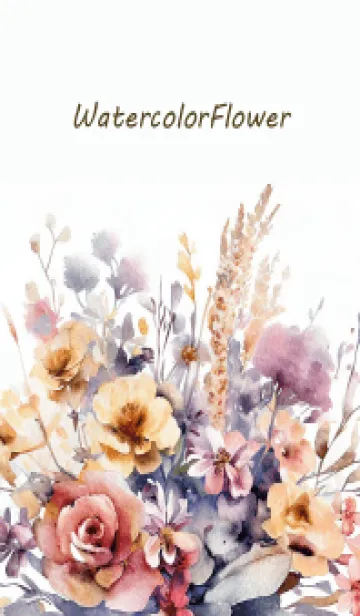 [LINE着せ替え] Watercolor Dry Flower-hisatoto-37の画像1