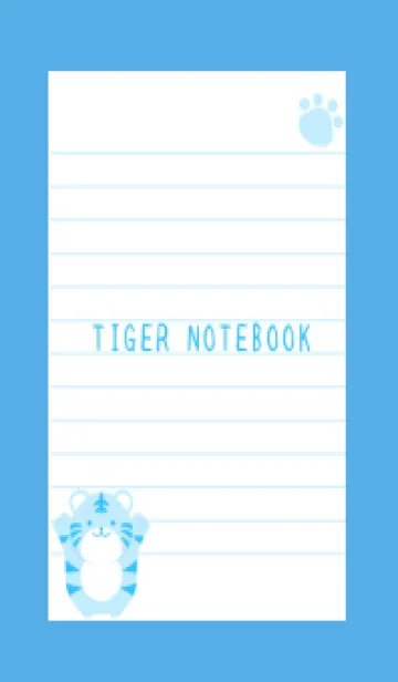 [LINE着せ替え] とらのカラーノート/ブルーの画像1