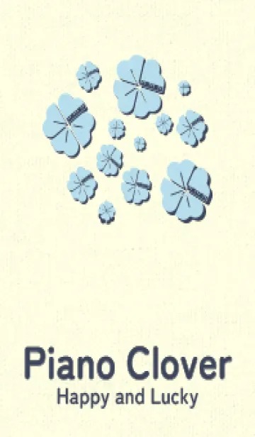 [LINE着せ替え] Piano clover ベビーブルーの画像1