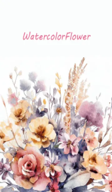 [LINE着せ替え] Watercolor Dry Flower-hisatoto-38の画像1