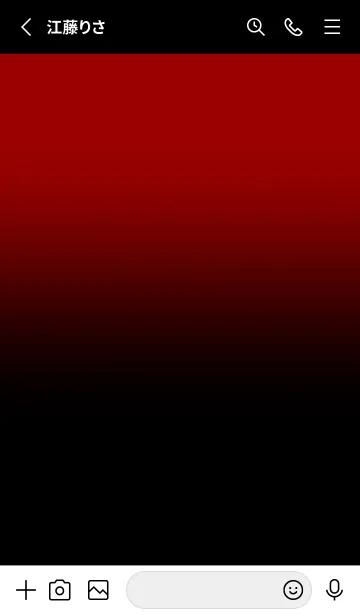 [LINE着せ替え] Black & Deep Red Theme V.5 (JP)の画像2
