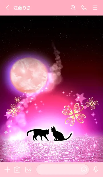 [LINE着せ替え] 全体運急上昇♪黒猫と神秘の月・11の画像2