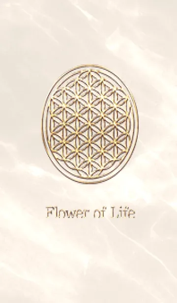 [LINE着せ替え] Flower of Life - Gold (S) - ベージュ 02の画像1