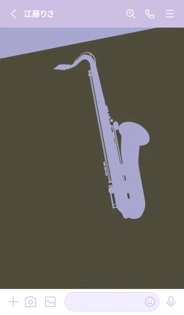 [LINE着せ替え] Saxophone CLR 黒紫の画像2