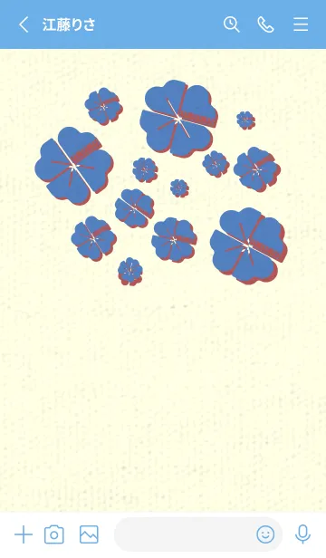 [LINE着せ替え] Piano clover 薄群青の画像2