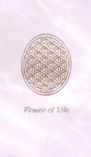 [LINE着せ替え] Flower of Life - Gold (S) - ラベンダーの画像1