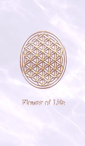 [LINE着せ替え] Flower of Life - Gold (S) - パープル 01の画像1