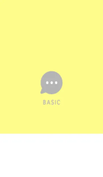 [LINE着せ替え] Simple&Basic レモン×ホワイトグレーの画像1