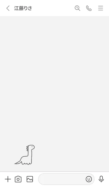 [LINE着せ替え] ダイナソー(gray)の画像2