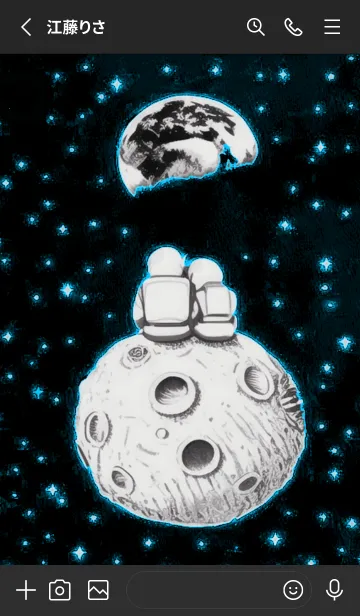 [LINE着せ替え] 宇宙飛行士カップル V.3の画像2