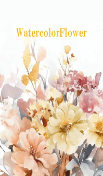 [LINE着せ替え] Watercolor Dry Flower-PINK-8の画像1