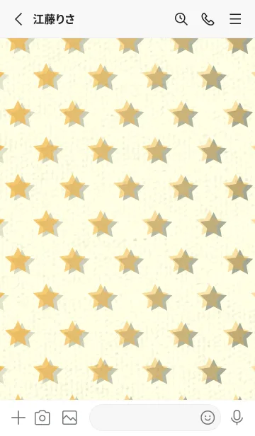 [LINE着せ替え] 星のドッドきせかえ 山吹色の画像2
