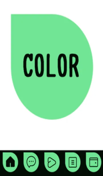 [LINE着せ替え] green color J72の画像1