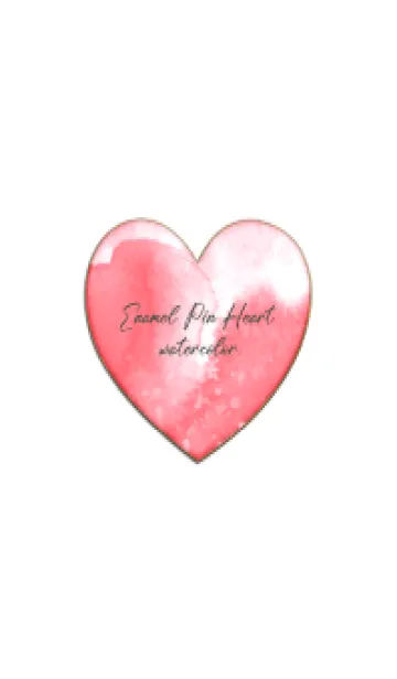 [LINE着せ替え] Enamel Pin Heart watercolor 2の画像1